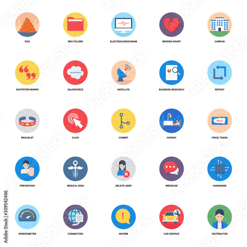 Chat Bubble Flat Rounded Icons 