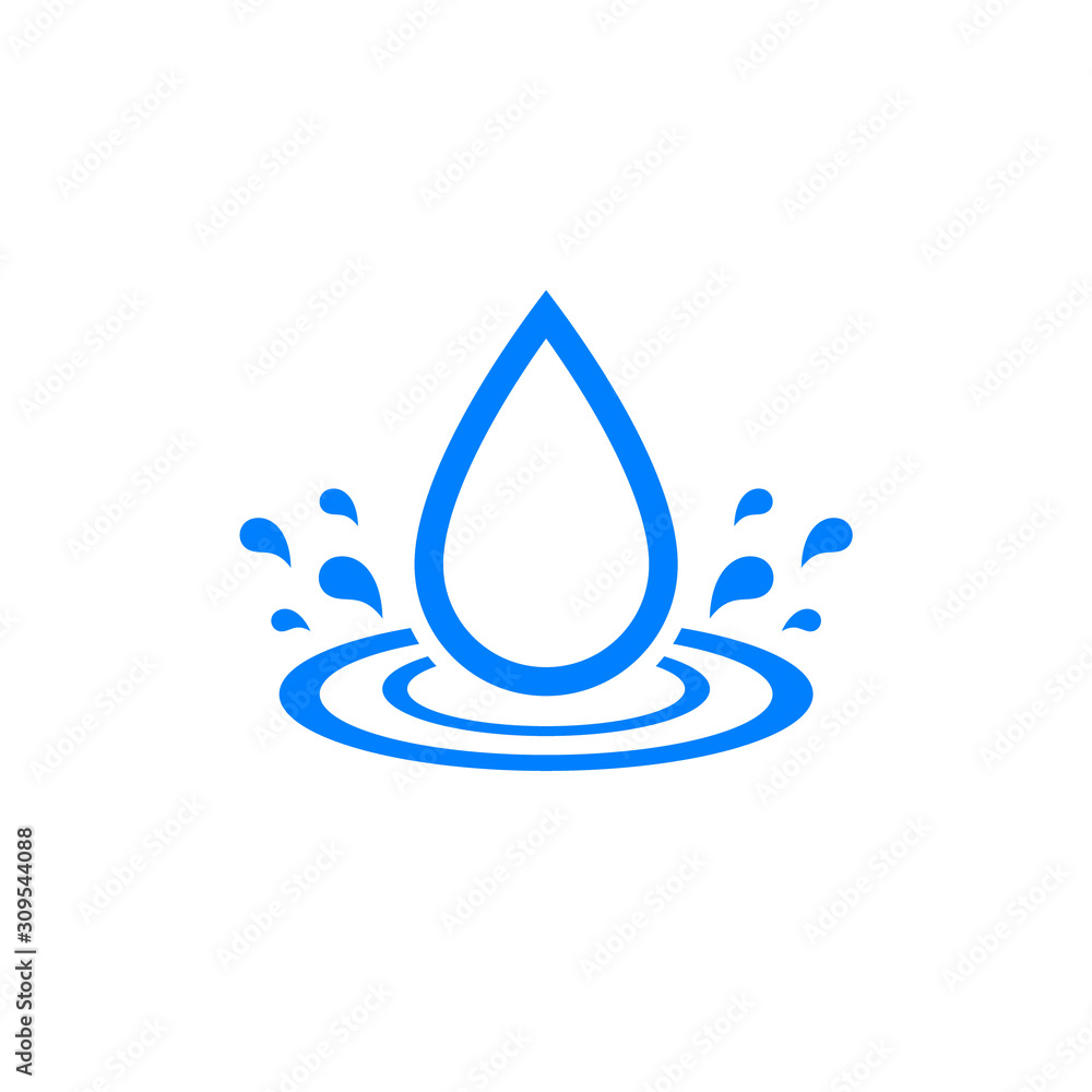 Drops splatter vector icon on white background.