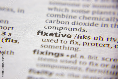 Word or phrase Fixative in a dictionary.