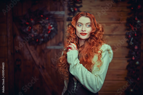 beautiful redhead lady