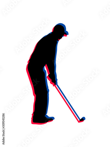 3D Silhouette Golf 