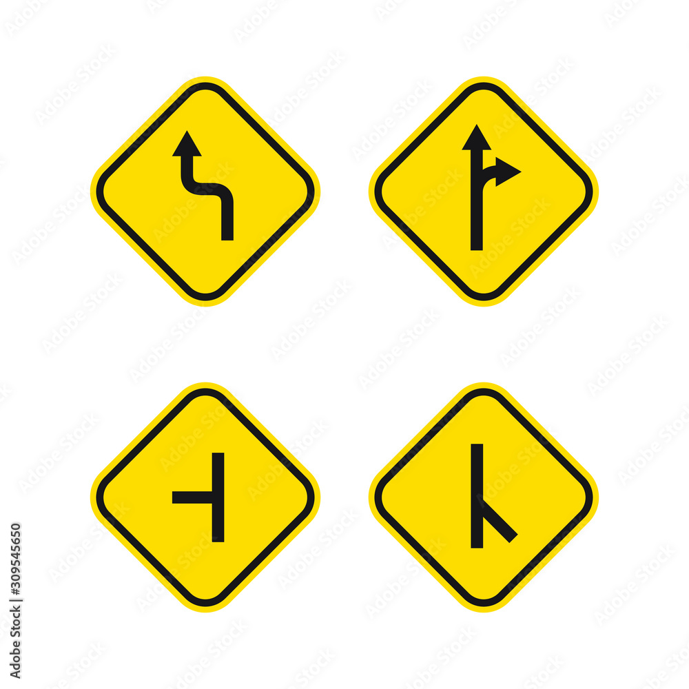 set of traffic signs icon design. vector illustration set of traffic signs icon design. vector illustration