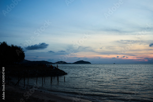 sunrise at the morning sea,public park at phuket © SITAPORN