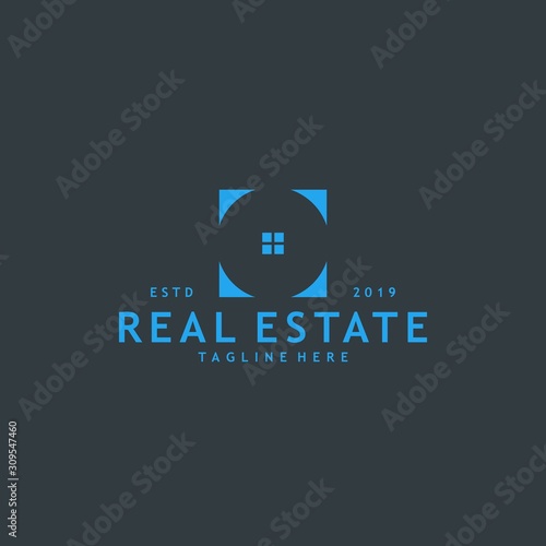 Minimalist and modern real estate logo design