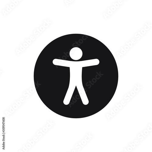Universal accessibility sign. vector illustration