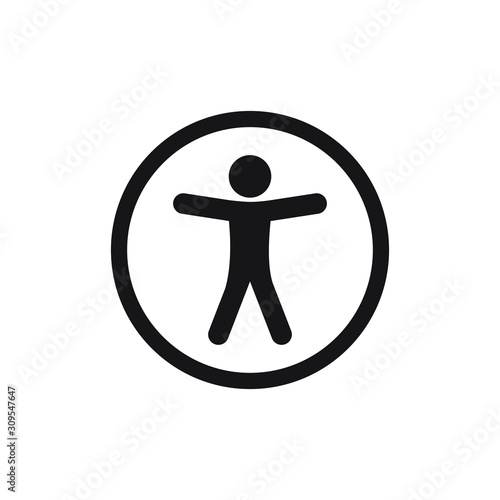 Universal accessibility sign. vector illustration