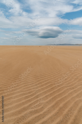 Lonely Raudasandur Raudisandur Beach Iceland - sand, clouds, waves