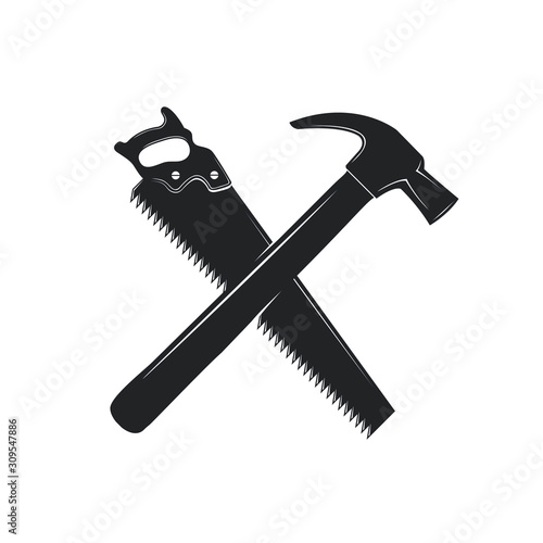 HAMMER AND HAND SAW VECTOR