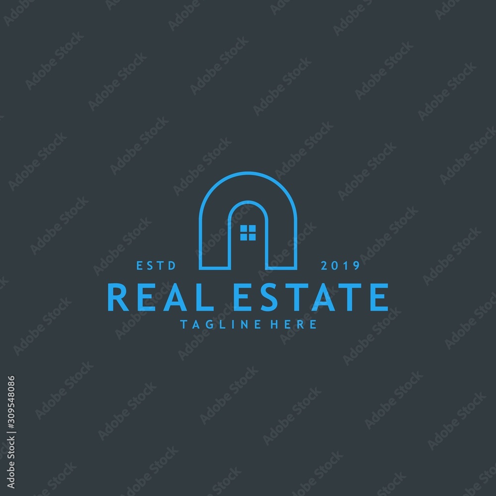 Minimalist and modern real estate logo design Minimalist and modern real estate logo design