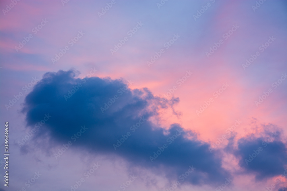 Obraz premium Scenic View Of Sea Against Sky During Sunset at Chao Lao Beach, Chanthaburi, Thailand.