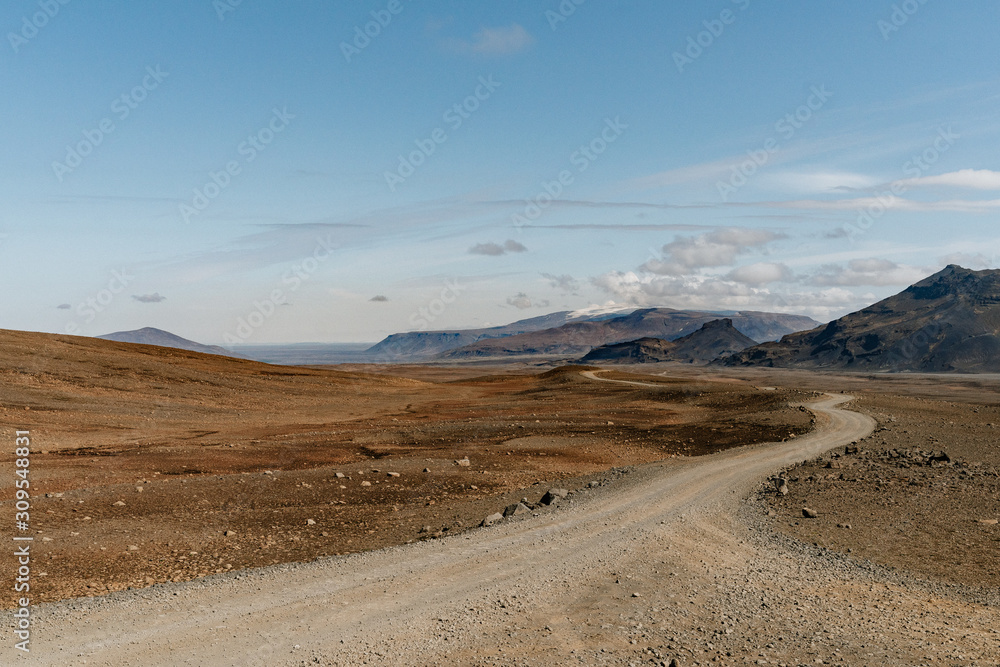 Wide an natural landscape in Iceland