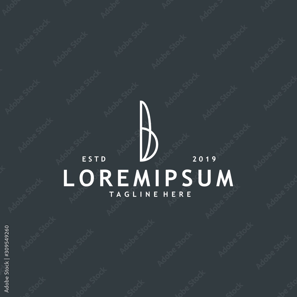 Minimalist and modern initial B logo design Minimalist and modern initial B logo design