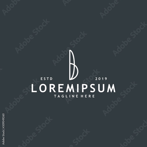 Minimalist and modern initial B logo design