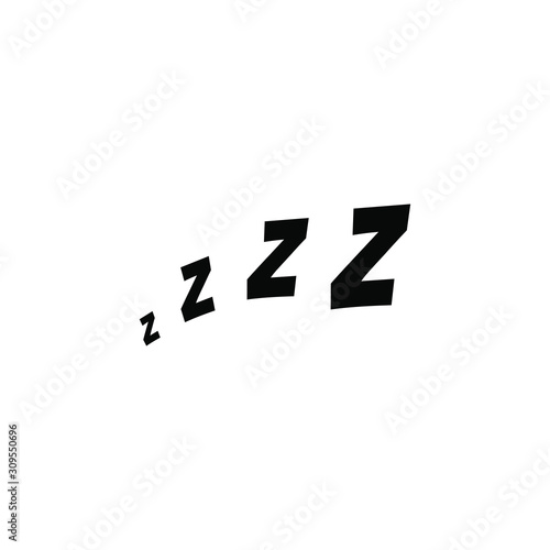 Zzz sleep icon Vector illustration. On white background.