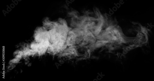 White Smoke with Black Background