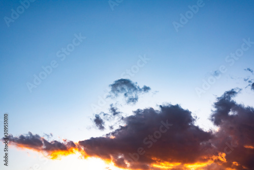 Evening sky with black clouds © sai stock