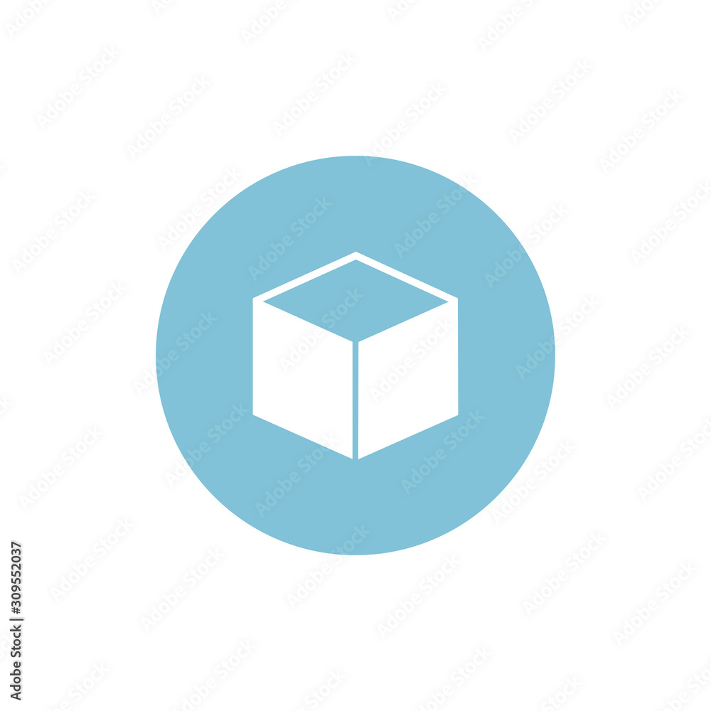 The vector simple icon box, minimal style. The vector simple icon box, minimal style.