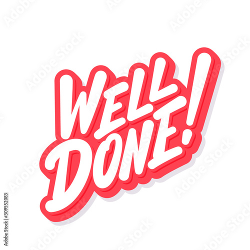 Well done. Vector lettering card.