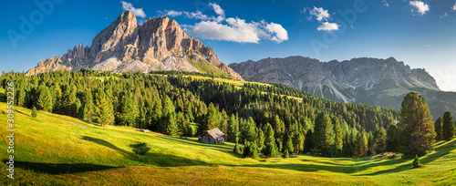 Panorama of Passo delle Erbe in Dolomites photo
