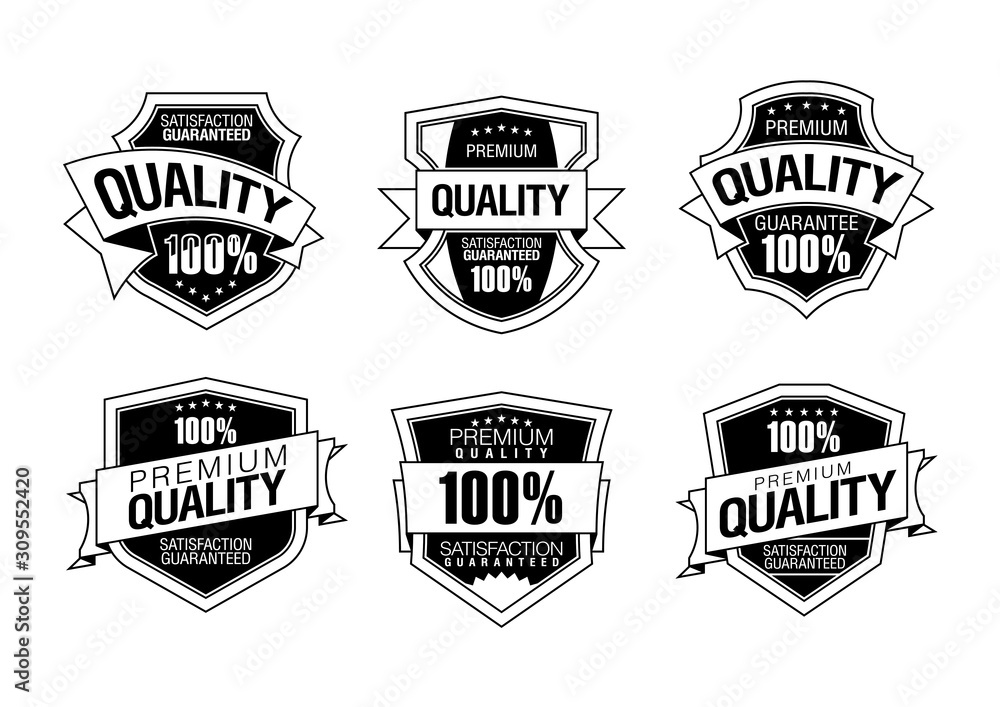 Obraz premium Set of Best Quality Labels. Vector illustration