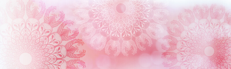 Foto auf Leinwand Mandala Soft colorful pattern with mandala element. Vintage decorative elements.  Islam, Arabic, Indian, Ottoman motifs.  © 682A_IA