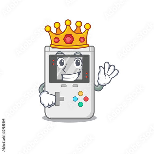 Handheld game Scroll A stylized of King on cartoon character design