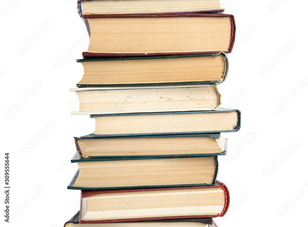 Collection of different books isolated on white Collection of different books isolated on white