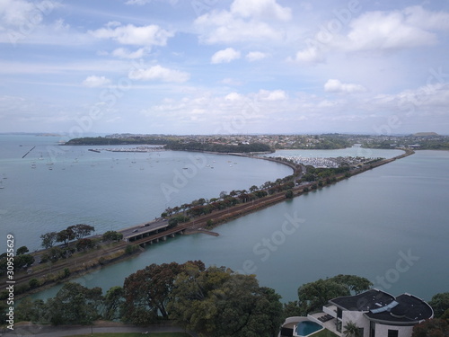 Judges Bay, Auckland / New Zealand - December 14, 2019: The Judges Bay, Okahu Bay and Hobson Bay photo