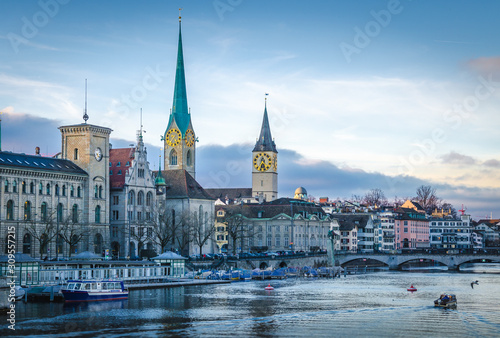 Zurich Lake and town