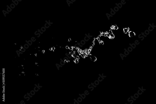 Abstract splash of water on black background. Pure liquid