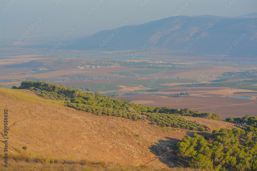 View from Giv'at Hamo're Nature Reserve. Near Afula, Israel in Western Asia.