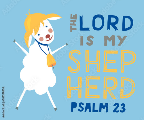 Hand lettering The Lord is my Shepherd