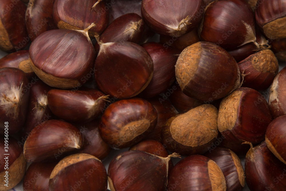 tasty group of chestnuts isolated tasty group of chestnuts isolated