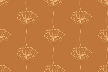 Acrylglasbilder Mohnblumenmuster Florales Mohnmuster mit Roten Blüten  © Artrise Stocker