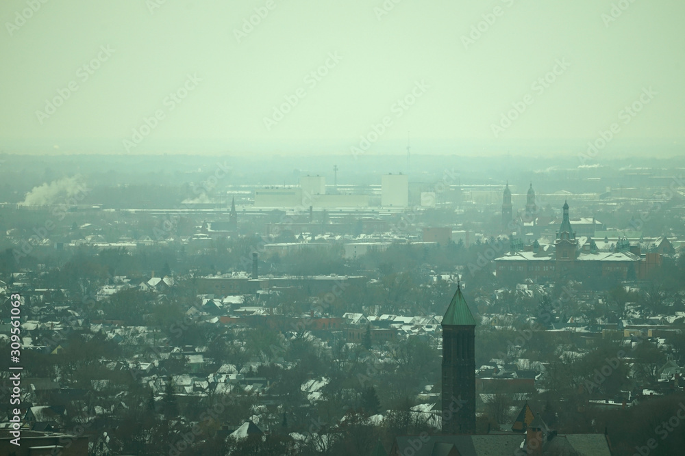 View to the Buffalo city from City Hall.