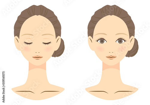 女性の顔