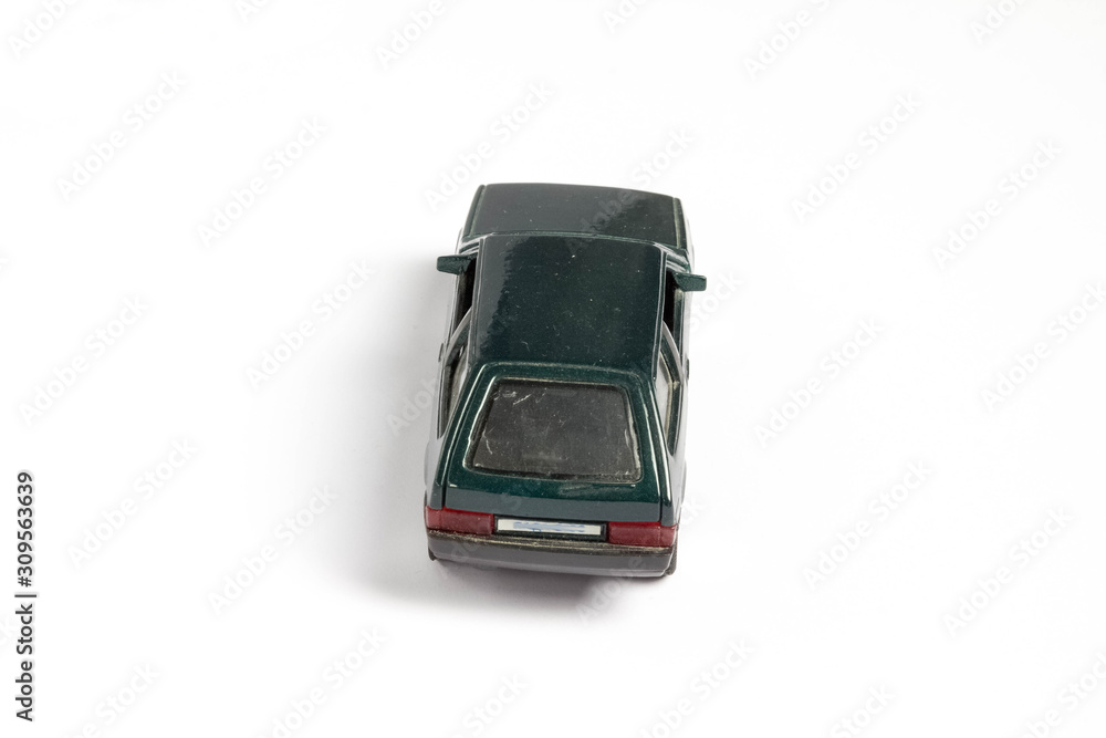 toy cars on white background