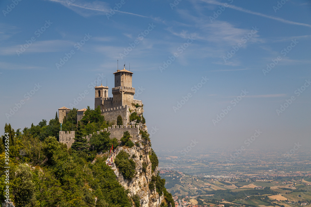 View to one of San Marino castles