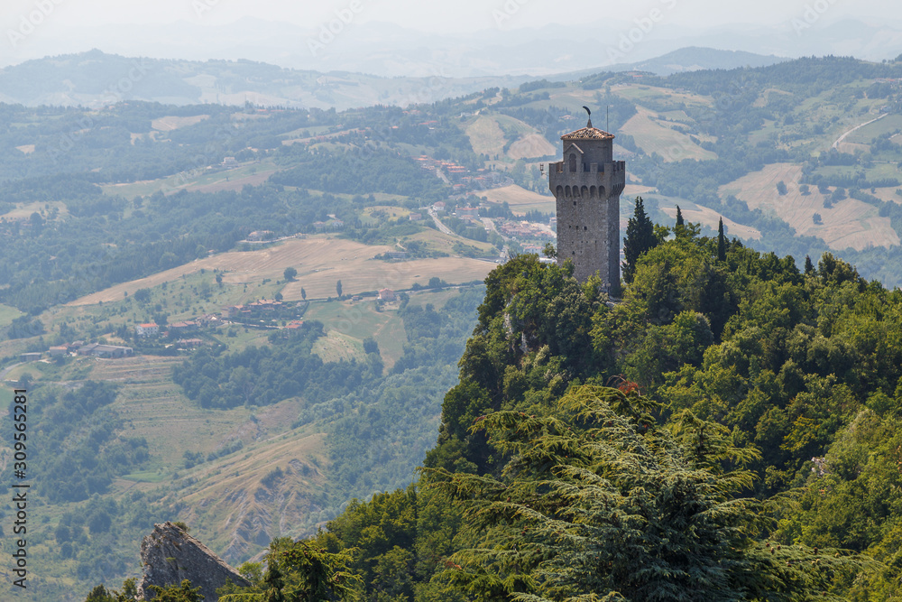 View to one of San Marino castles