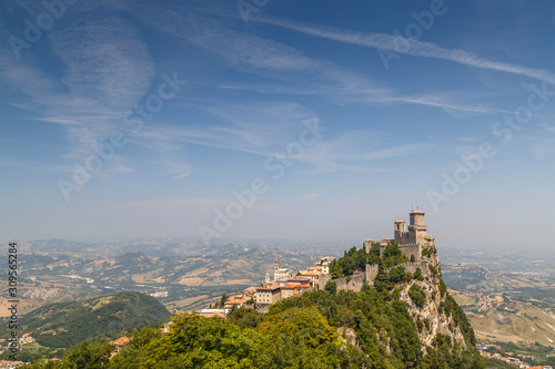 View to one of San Marino castles