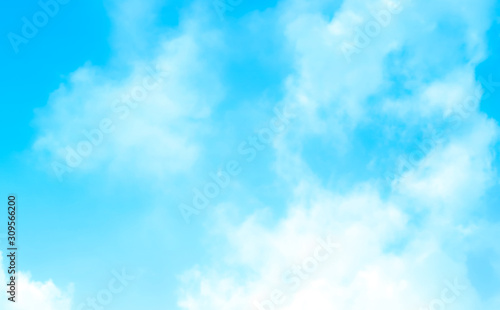 blue sky with beautiful natural white clouds 