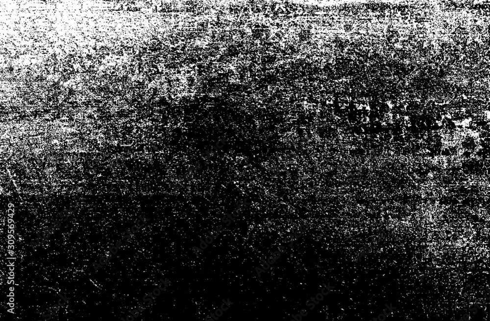 Obraz premium Scratched Grunge Urban Background Texture Vector. Dust Overlay Distress Grainy Grungy Effect. Distressed Backdrop Vector Illustration. Isolated Black on White Background. EPS 10.