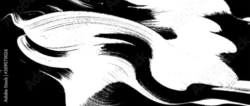 Vector brush sroke texture. Distressed uneven grunge background. Abstract distressed vector illustration. Overlay over any design to create interesting effect and depth. Black isolated on white. EPS10