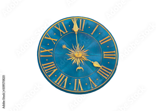 vintage dial isolated on white background