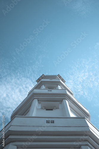 the lighthouse with blue sky view