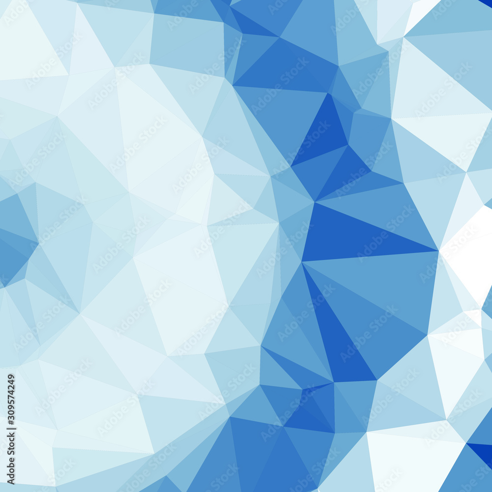 Obraz premium Classic Blue Abstract trianglify Generative Art background illustration