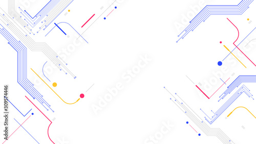 Digital geometric data network elements background