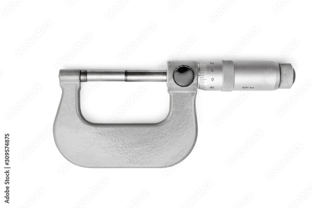 Micrometer on a white background. Micrometer on a white background.