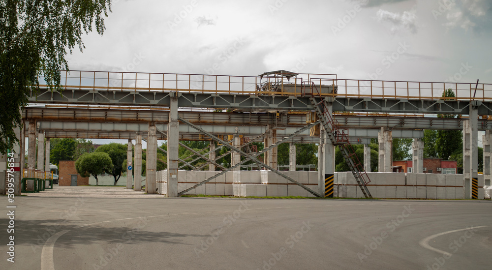 The territory of the plant. Finished products. Concrete products. The territory of the plant. Finished products. Concrete products.