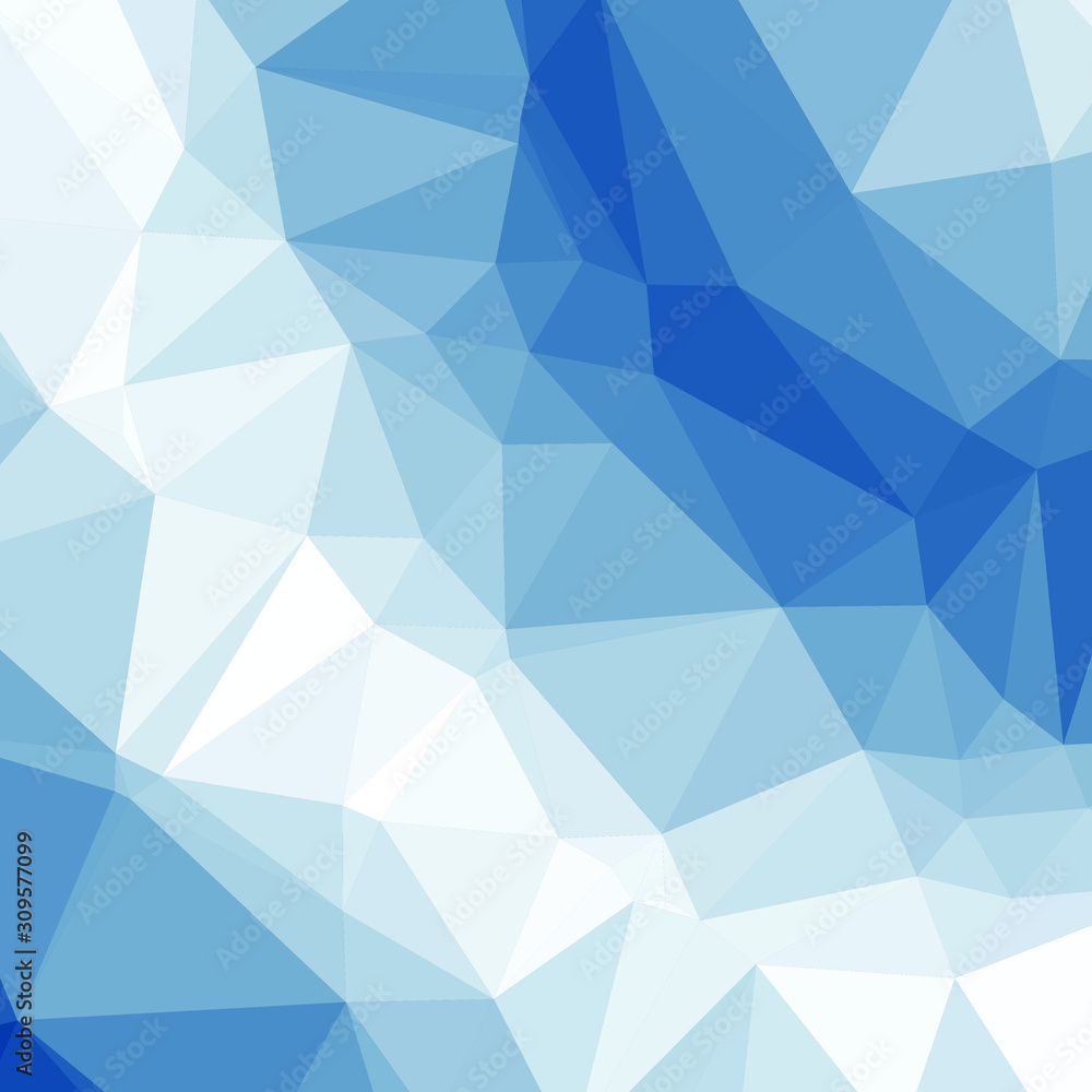 Obraz premium Classic Blue Abstract trianglify Generative Art background illustration